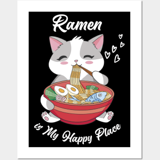 Ramen Lovers Happy Place Design Posters and Art